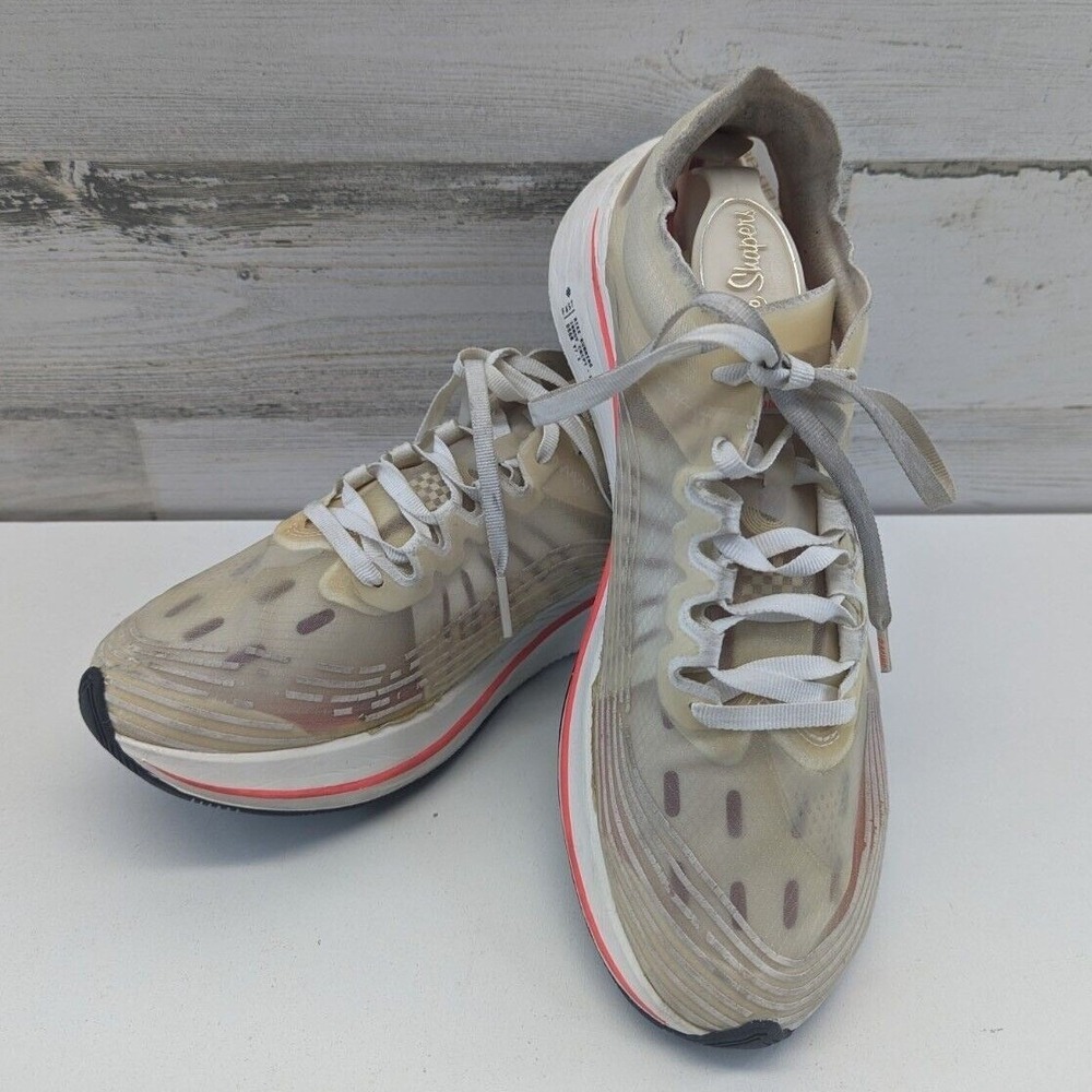 Nike Zoom Fly SP Running Shoes White University Red AJ9282-100 Mens 10.5